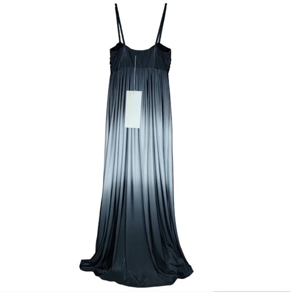 -606 Bisou Bisou Woman Black Charcoal Gray Ombre Long Maxi Sundress Plus Size 4 - Picture 5 of 9